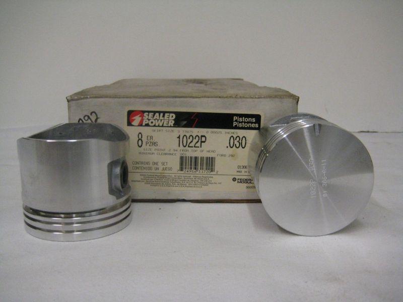 Ford 292/4.8 sealed power pistons (cast) .030 os