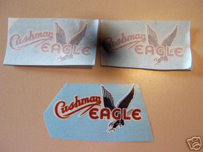 Cushman eagle scooter motorbike vintage cushman decal