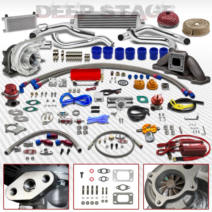 T04e t3t4 20pc turbo kit+intercooler+ pp+manifold+wastegate 89-94 240sx s13 ka24