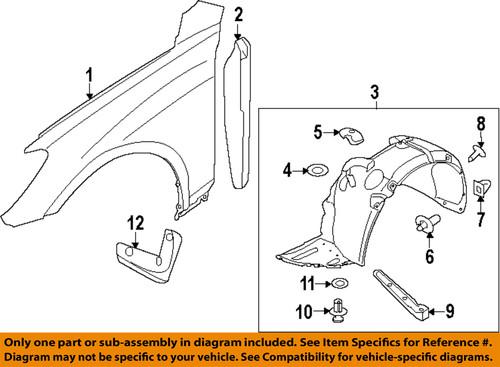 Hyundai oem 868123m200 fender liner