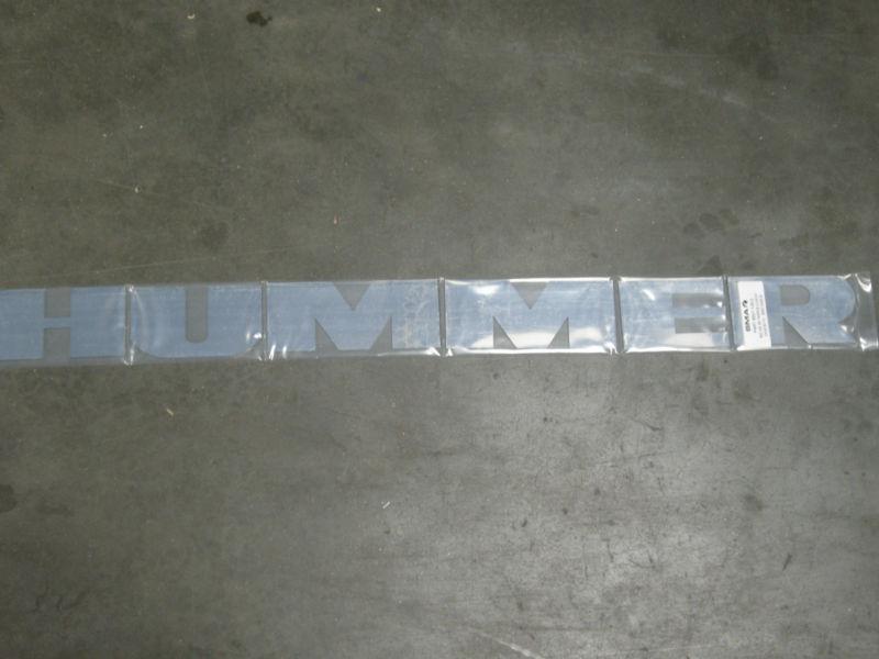 Hummer h2 bumper logo brushed