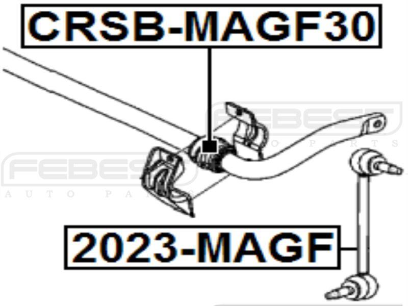 Front sway bar link - febest # 2023-magf