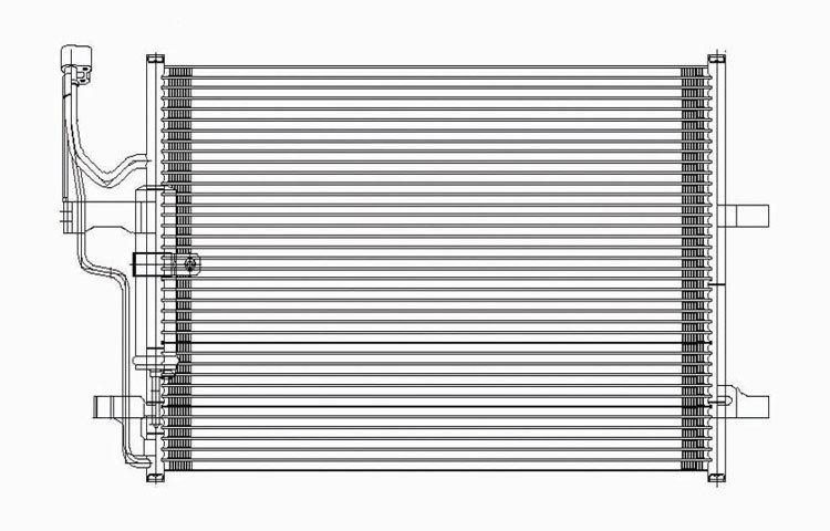 Replacement ac condenser parallel flow type 04-08 mazda 3 2.0l 2.3l bpyk6148za