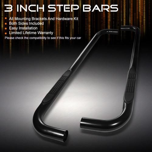 94-01 ram 1500 extednded club cab 3" black powder coated side step nerf bar pair