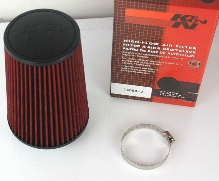 New universal k&n cold air intake air filter 76mm and 240mm height 