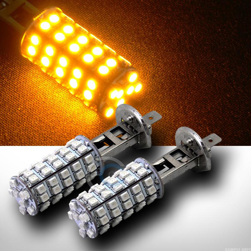 Benz c/e/s/clk/sl/slk-class 2x amber y h1 68 smd led fog/driving light bulbs set