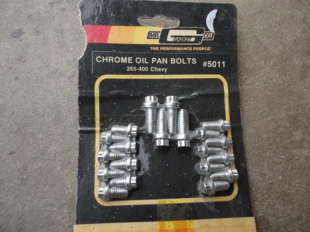 Mr. gasket chrome oil pan bolts 5011