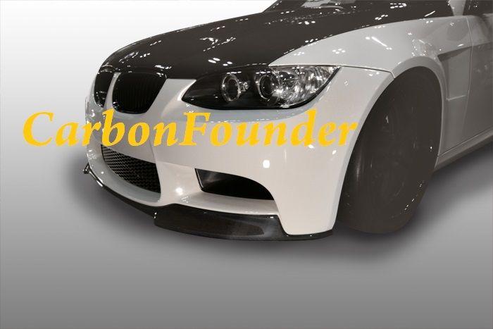 Bmw m3 2008-2012 e9x v-type carbon fiber front bumper lip spoiler made in taiwan