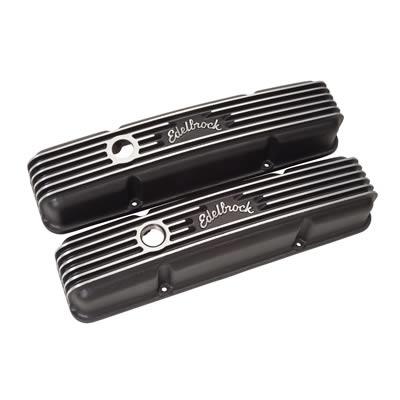 Edelbrock 41443 classic cast aluminum valve covers -  ede41443