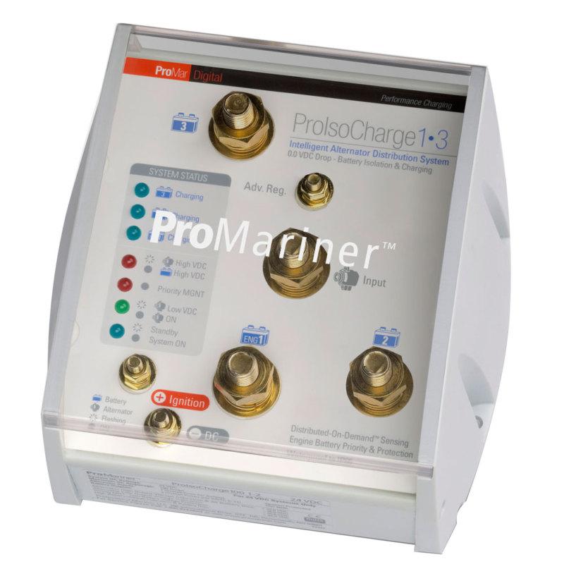 Promariner proisocharge battery isolator 120amp 1-alt 3-bat - 12v 23124