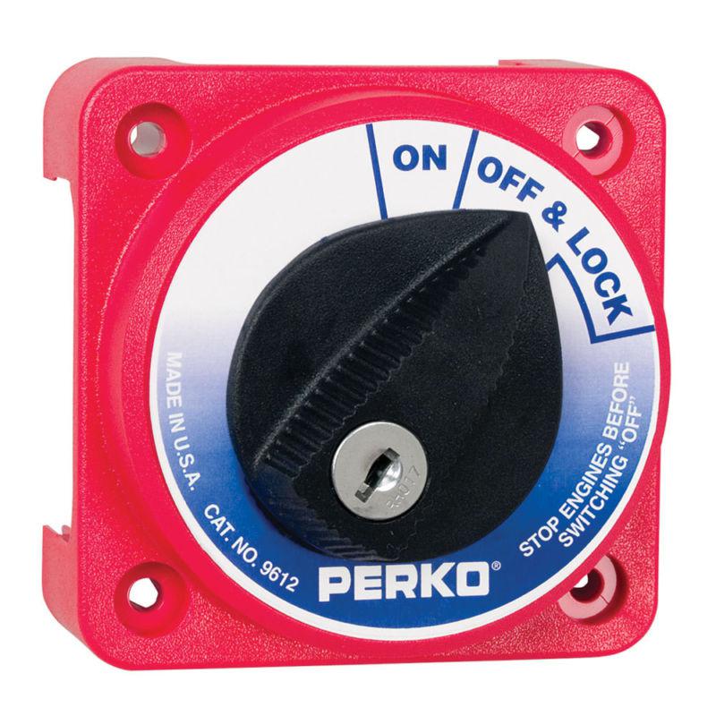 Perko 9612dp compact medium duty main battery disconnect switch w/key lock 9612d