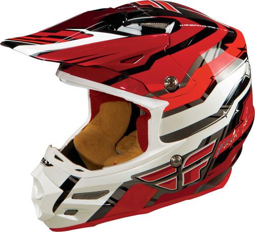 Fly racing formula stryper graphic motorcycle helmet red/white/black large