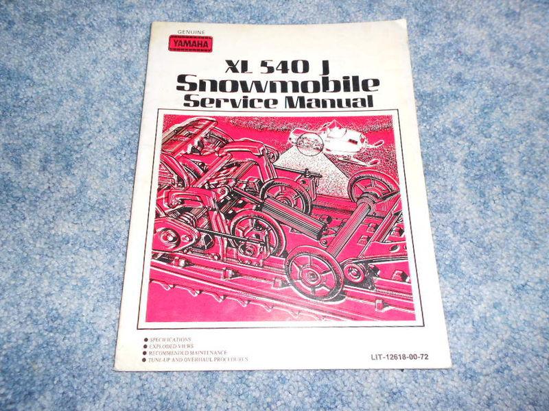 1986 yamaha snowmobile xl540j xl 540 j supplementary service manual : used 