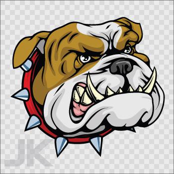 Decal stickers dog pet bulldog head house animal angry teeth 0500 kaff4