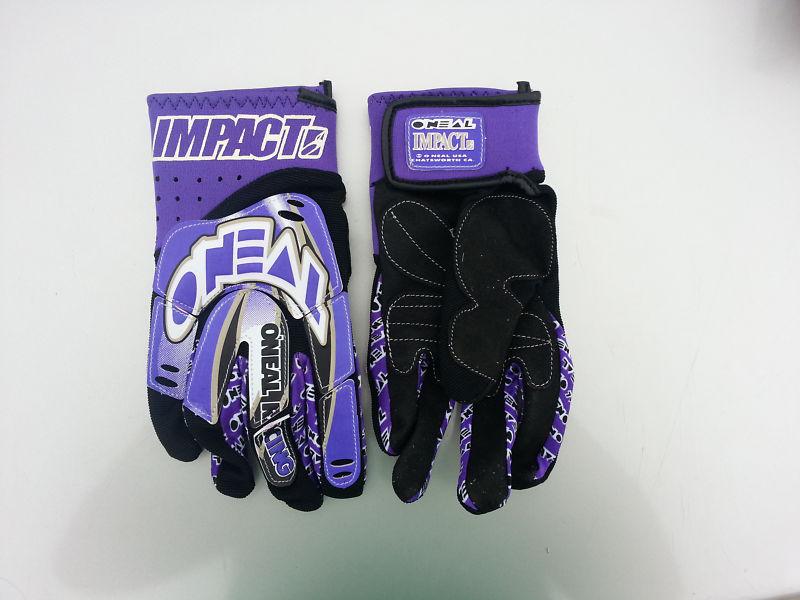 O'neal motorcycle atv dirt bike gloves vintage nos #0372 purple size 9 new