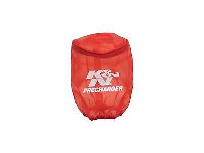 K&n air filter wrap precharger polyester red round 5.00" long x 3.50" dia