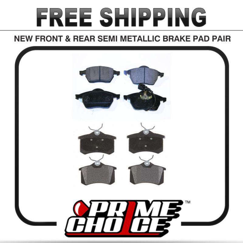 Premium front & rear metallic disc brake pads 2 full complete sets 4 pair 8 pads