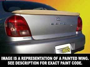 2000-01 toyota echo factory style rear spoiler 1701a super white