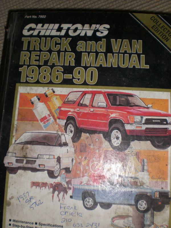 Chiltons truck and van repair manual 1986-90