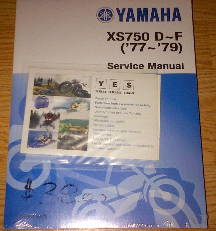 1977-1979 yamaha xs750 d f factory service shop manual new in wrap