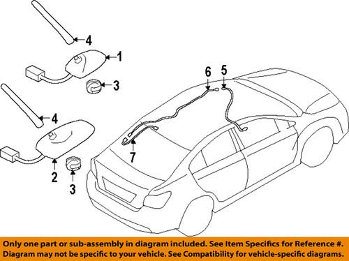 Subaru oem 86323fj220 antenna-antenna mast