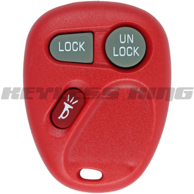 New red replacement keyless remote key fob clicker transmitter for gm 15042968