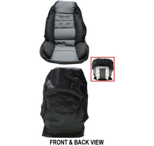 Garage pro seat cover new black sides gray insert truck pickup cm9118 blk/gry