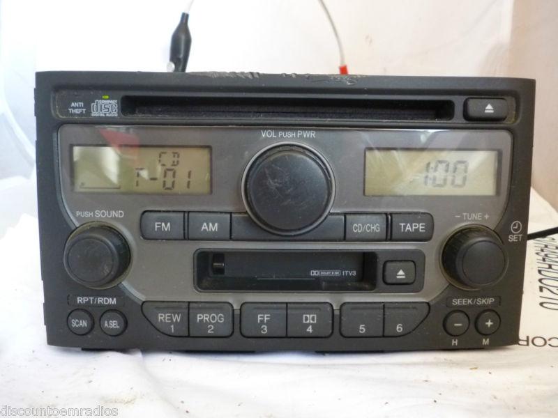 03-05 honda pilot radio cd cassette player 39100-s9v-a120 & theft code oem *