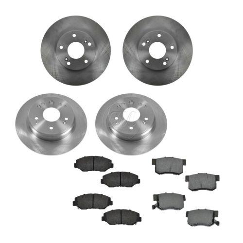 Brake pad & rotor kit metallic front & rear for 03-11 honda element new