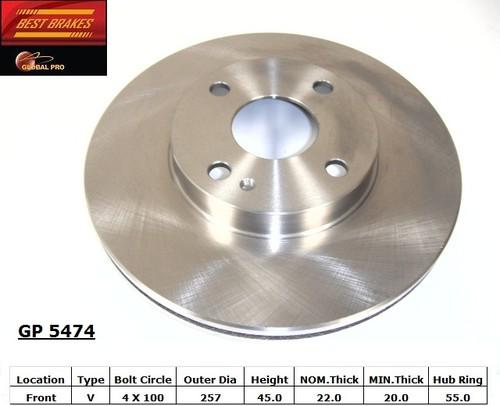 Best brakes usa gp5474 front brake rotor/disc-disc brake rotor