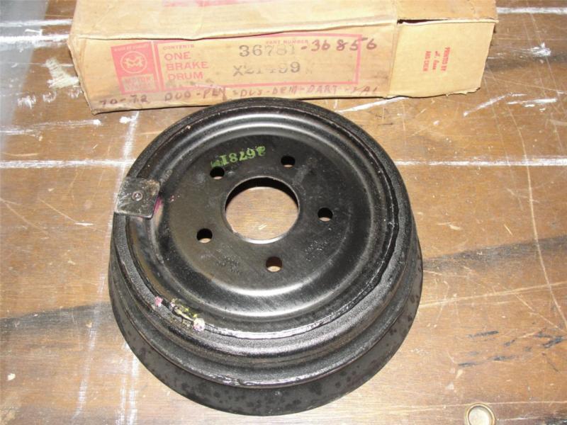 Nos 1970 1971 1972 dodge dart demon rear brake drum oem precision x-21499