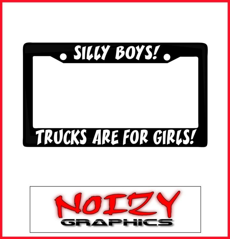 Funny cute family car license plate frame sticker decal silly boys trucks 4 girl