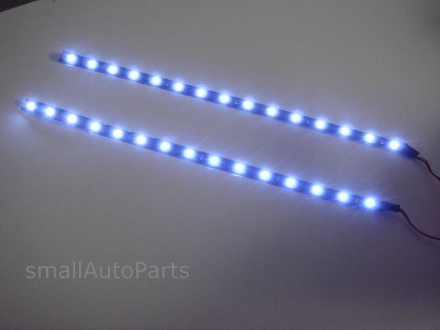 2x 12" white 1210 smd flexible led light strips for car/truck head fog lights