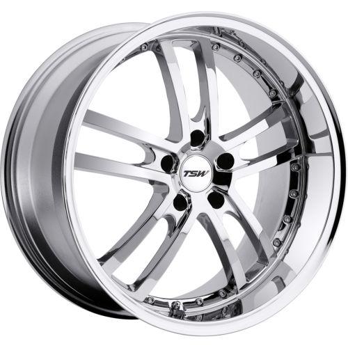 18x8 chrome tsw cadwell wheels 5x112 +45 volkswagen gti passat eos jetta cc