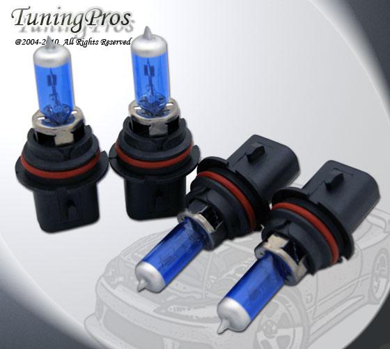 4pcs 12v 65/55w 9007 white 5000k xenon gas hid high low beam light bulbs 2 pair