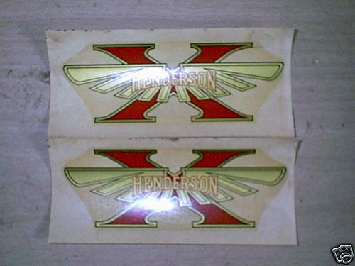 Nos vintage harley knucklehead henderson motorcyle parts decals