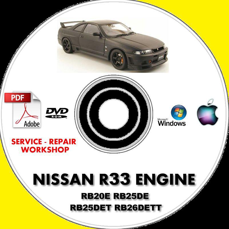 Nissan r33 skyline engine rb20e rb25de rb25det rb26dett service repair manual