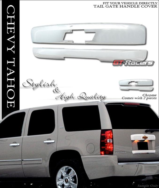 Chrome vip abs tailgate trunk handle trim cover set 07-12 chevy suburban/tahoe