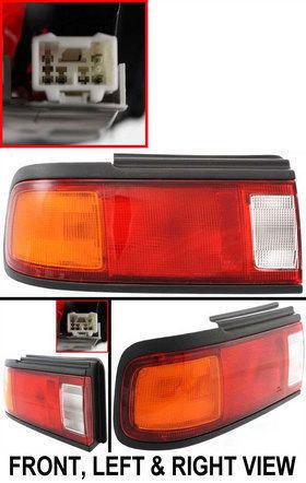 Amber clear red lens new tail lamp with bulbs left hand lh driver side parts car