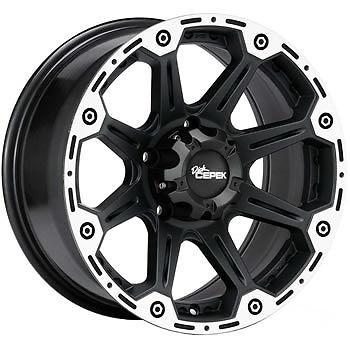 16x8 black dick cepek torque  6x5.5 +0 rims open country at ii 285/75/16