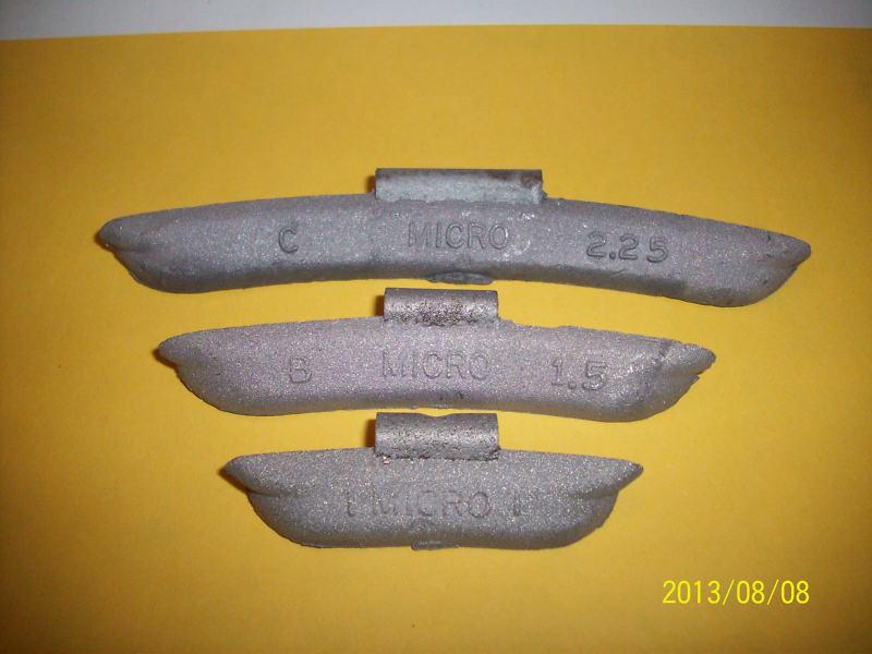 Original corvette camaro nova chevelle impala micro winged wheel weights 3 pcs.