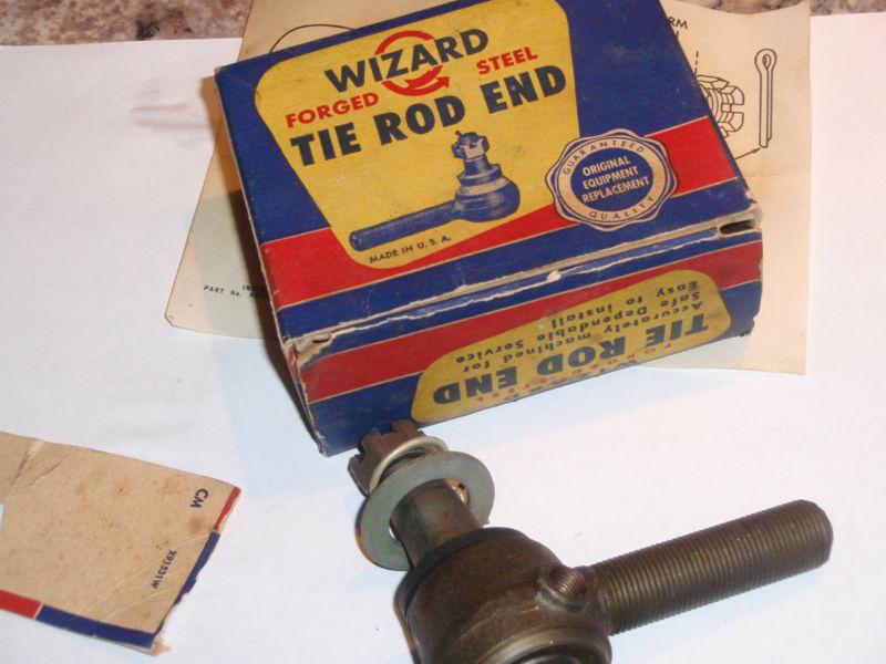 Vintage wizard western auto tie rod end sr 2812 new part and box