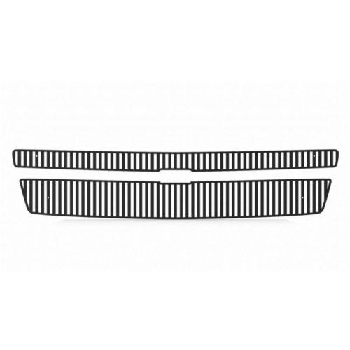 Chevy avalanche 07-13 except hybrid vertical billet black grill add-on