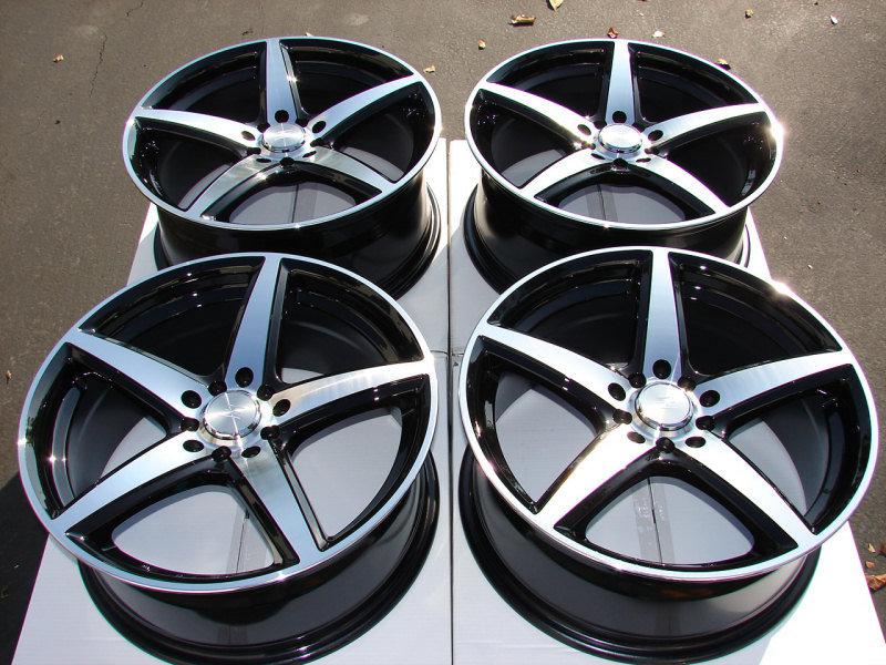 15 5x114.3 5x100 black prelude camry eclipse neon civic prelude mr2 5 lug rims