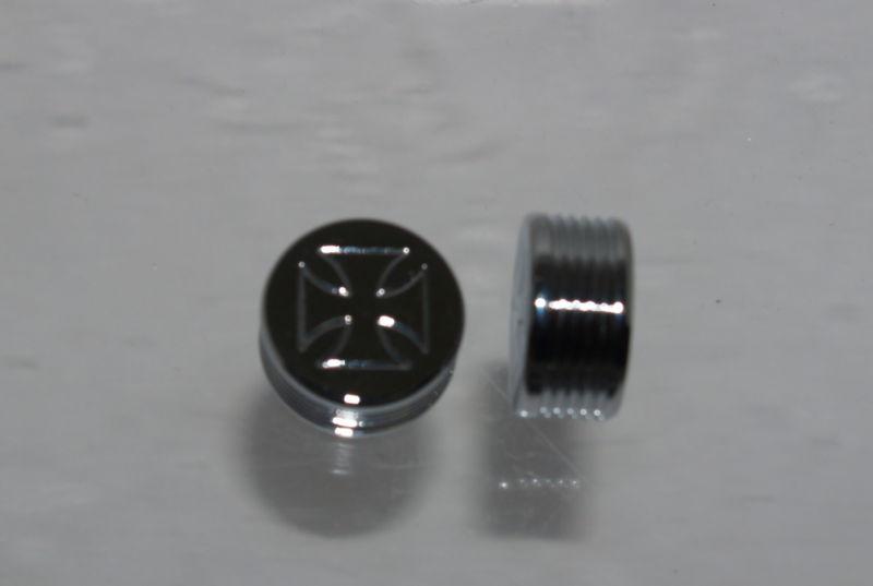 Chrome bolt covers maltese cross  for hex heads screw size 5/16" 5 psc