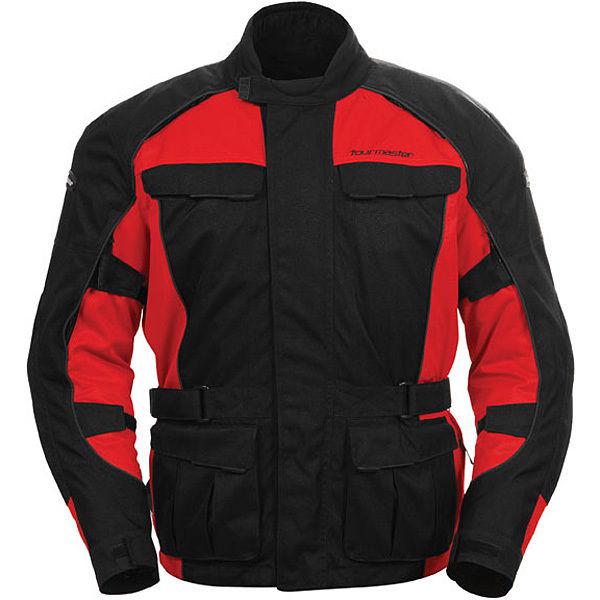 Tourmaster saber 3 red large textile 3/4 motorcycle street riding jacket lrg lg