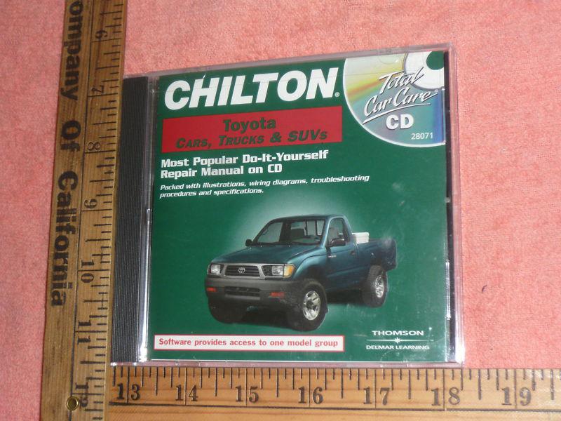 Unopened chilton toyota cars, trucks, & suvs repair manual on cd see pics