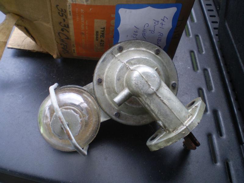 1935-36 chevy ac fuel pump in box '421 ac