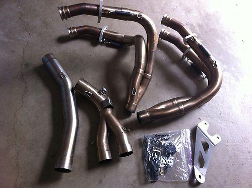 1998- yamaha r6 leo vince exhaust headers and slip on carbon fiber muffler