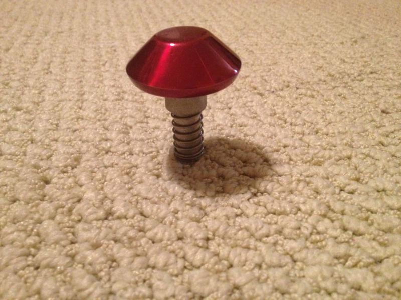 Billet mushroom pull-up cleat anodized red